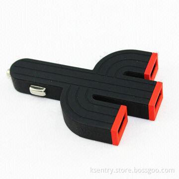 5V 4.2A Luminous Triple USB Car Charger for Smartphones